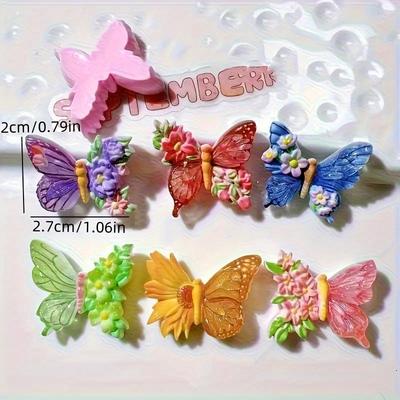 Butterfly Resin Jewelry Flower Multicolored DIY Crafts Nail Decoration Wedding Supplies