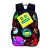 Geometry Dash Cartoon Rucksack Schultasche 40cm/15.7inch Rucksack Bücherrucksäcke Computerrucksack für Jungen Mädchen Bestes Geschenk