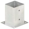 Post Anchor Set 4 Pcs Galvanized Metal 101 Mm