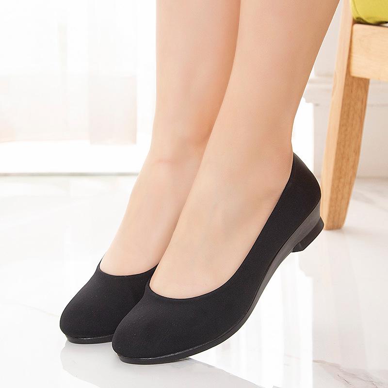 Women's Plain Fashion High Heels: Comfortable Soft Sole Cloth Business Shoes