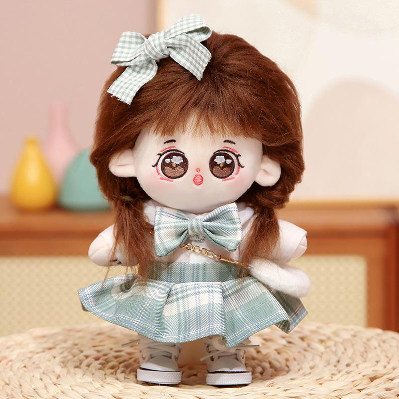 20cm Cotton Doll with Clothes Plush Doll Girl Dress Up Doll Girl Couple Celebrity Gift