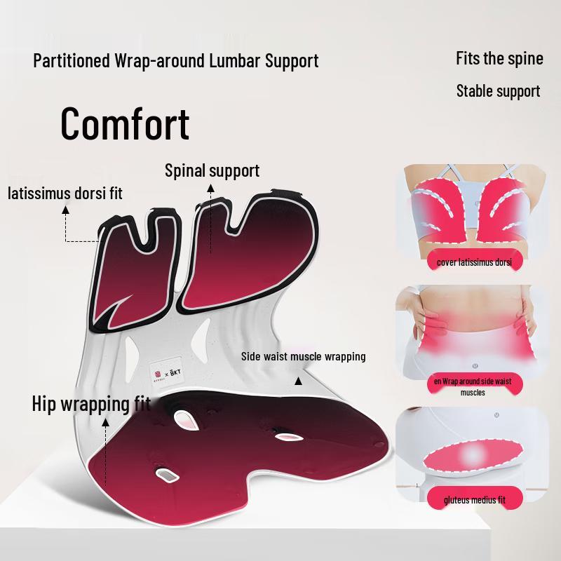 BKT Ergonomisches Lendenwirbelstütze Sitzkissen aus Memory-Schaum