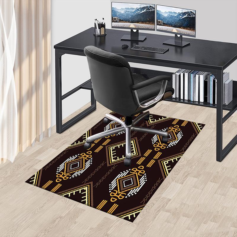 1PC Geometric Pattern Diamond Extra Large Non-Slip Floor Carpet, Office, Family, Bedroom, Studio - Large Area Rug Indoor Rugs, Vibrant Colors-W247