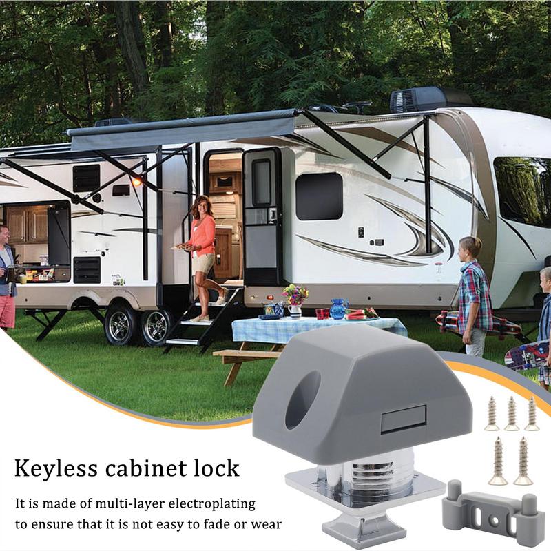 Push Handle Lock Kit Smart Cabinet Latch Multifunctional Safety Combination Keyless Lock For Small Doors Cabinets Bathroom