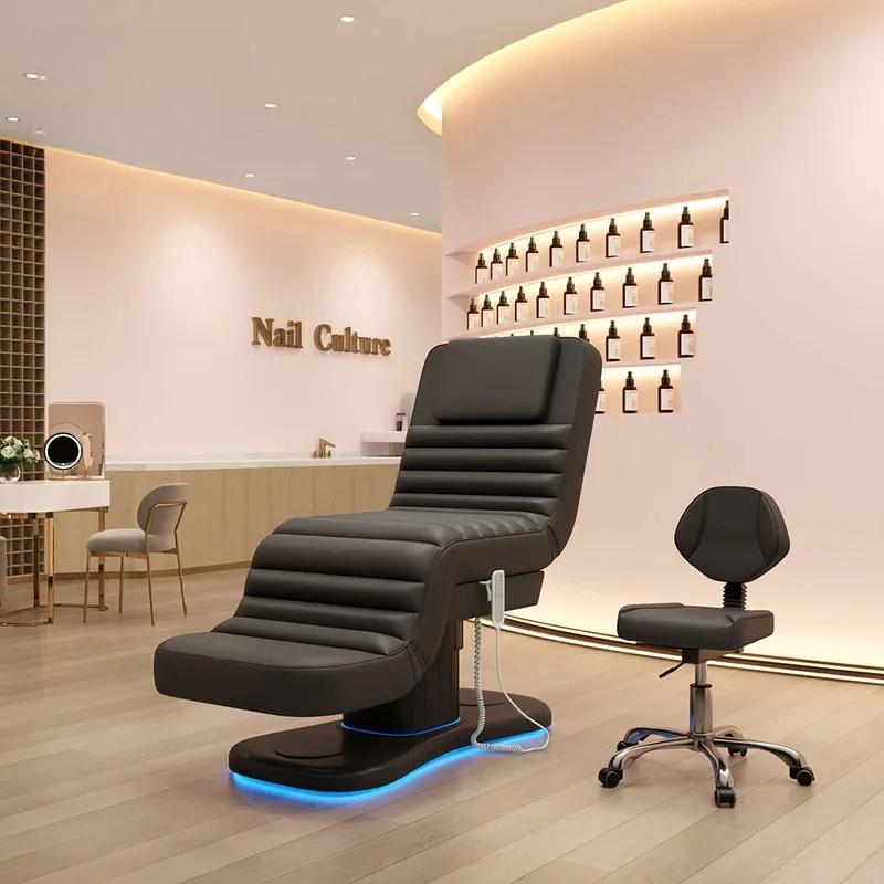 CE Luxury 3 Motors Electric Beauty Chair Adjustable Facial Massage Table Eyelash Bed For Salon Camilla