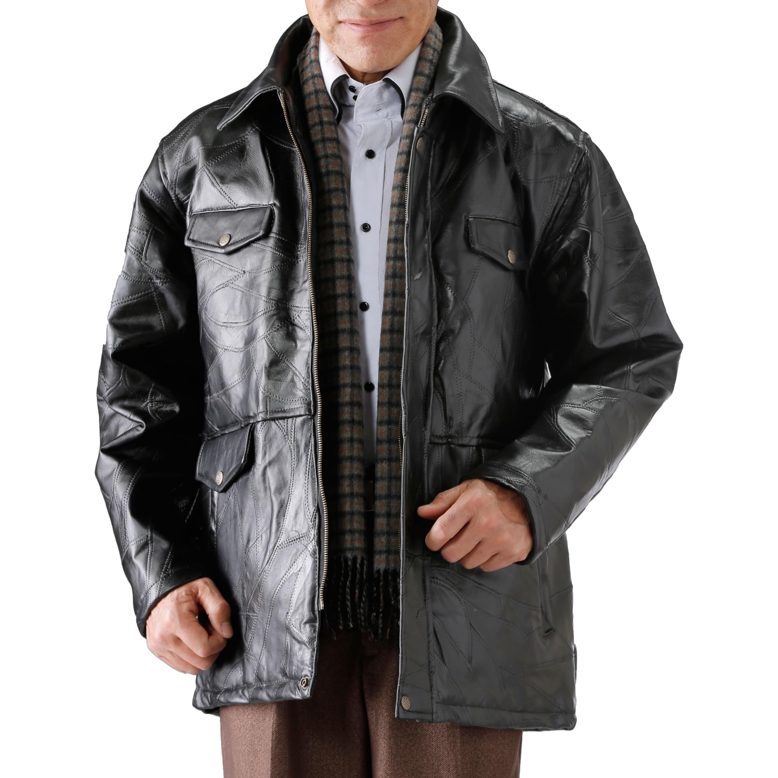 

Настоящая Лоскутная Овчина Размер Оригинальный Теплый и Теплый для Холодной Погоды Изделие Пальто, M, Черный, Кожа, Овчина, Погода, Номер 41138-M чёрный