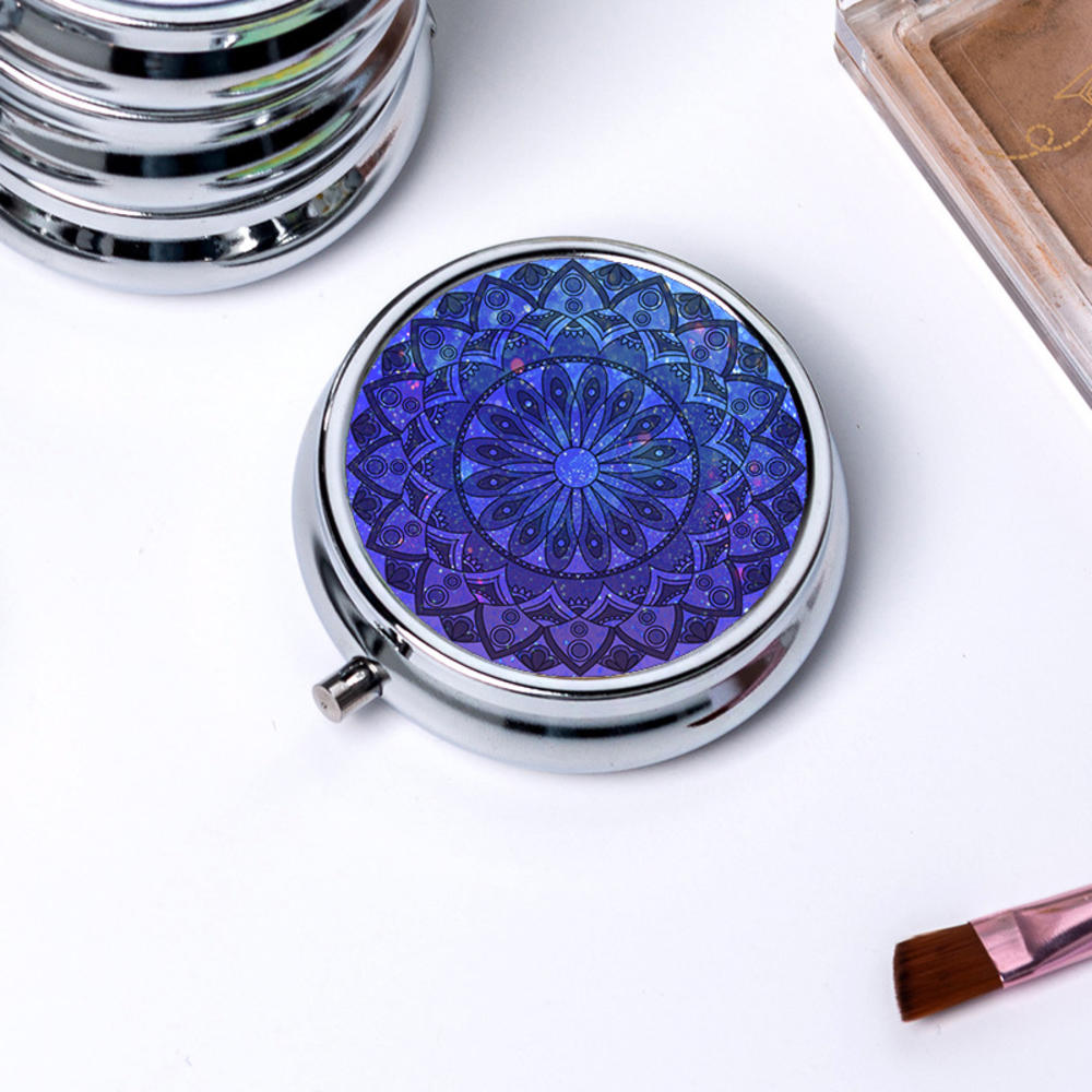 

Portable 3 Cell Metal Pill Boxes Stainless Steel Round Pill Boxes Medicine Organizer Container Medicine Case Splitters Pill Box