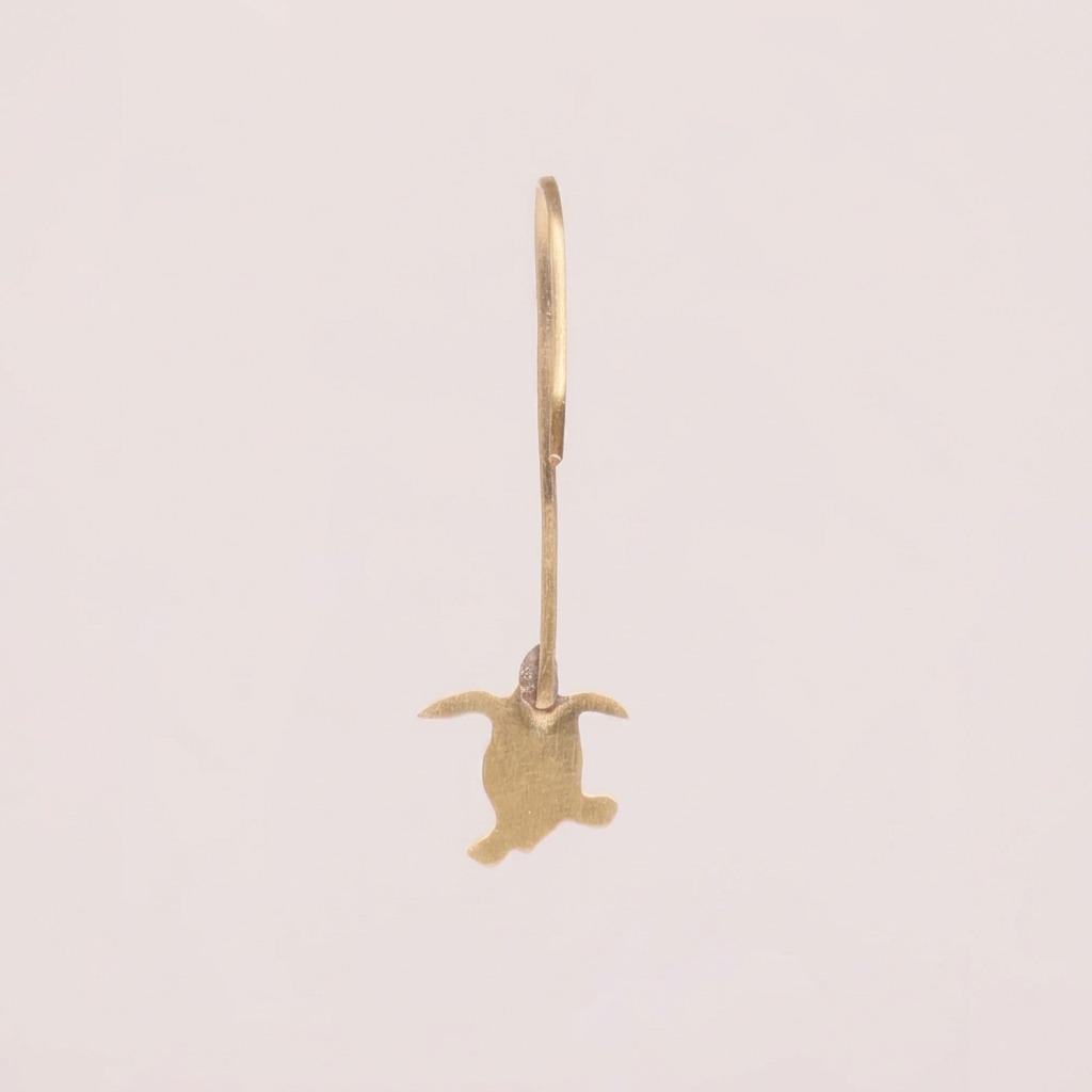 Alma Turtle Handmade Brass Earrings
