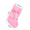 Pink Cartoon Christmas Stockings: Children's Gift Bags with Rooftop Santa Design for Candy & Tree Decorations