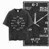 2026 Hot Sale Math Graphic Washed Distress T-Shirt Men Women High Street Graphic Tee Vintage Men's Tshirt Retro Streetwear Tee Shirt Short Sleeve Top
