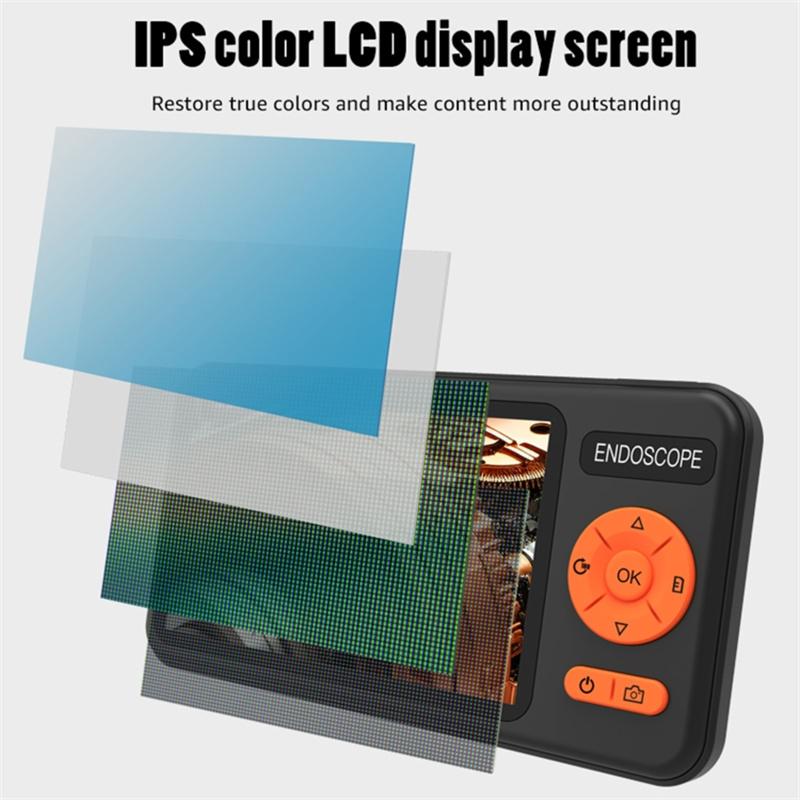 

T29 Digital Borescope 1m Rigid Cable 7.9mm Dual Lens 1080P Industrial Endoscope IP67 Waterproof Camera Type A