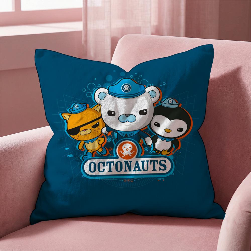 The O-Octonauts Cushion Cover Multi-Scene Pillow Cover for Home & Car - Reversible, Soft & Durable for Daily Use