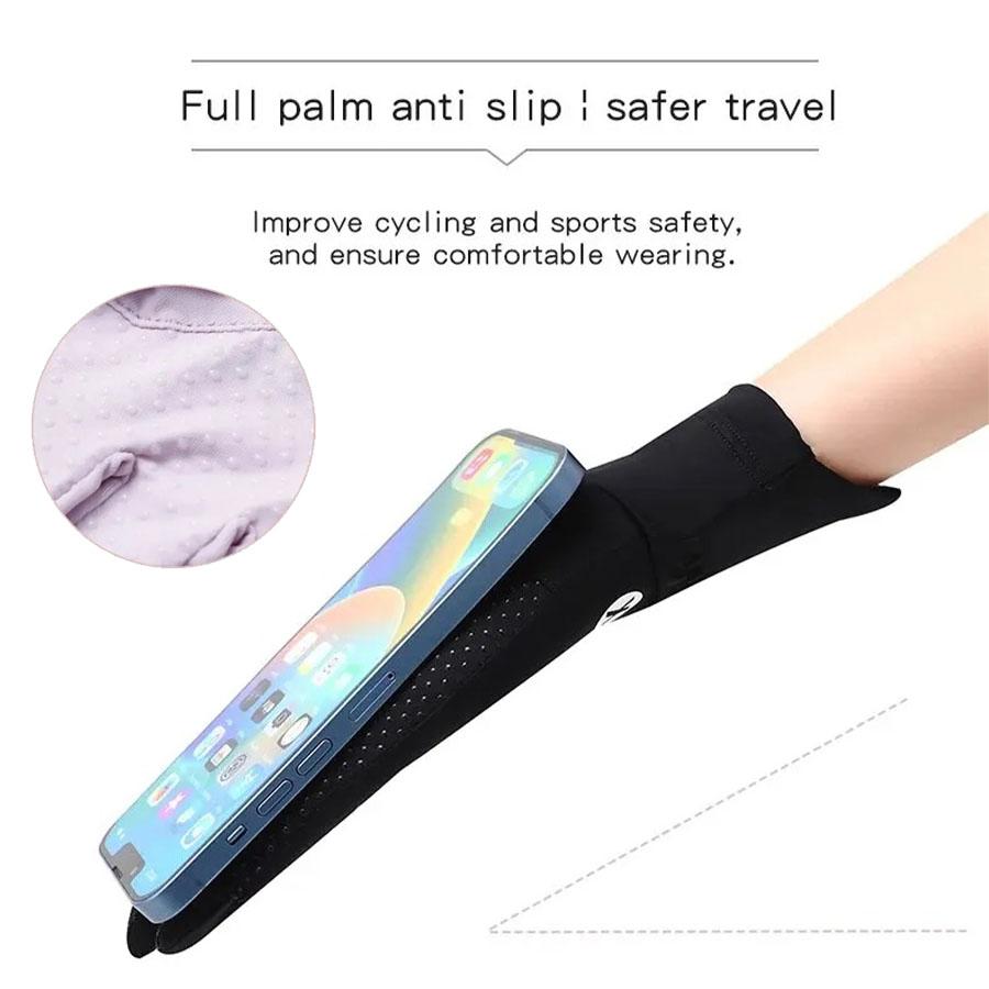 Summer Ice Silk Cool Breathable Gloves for Outdoor Driving and Cycling UV Resistant Touch Screen Flip Elastic Protective Gloves