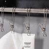 Stainless Steel Windproof Hook & Clip for Clothesline or Documents