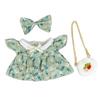 Girl Doll Clothes Accessories with Shoes Bow Bag for 20cm Dolls Floral Print Cute Girl Doll Clothing