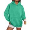 Unisex Hooded Long Sleeve Loose Fit Pullover Hoodie Washed Vintage Sweatshirt