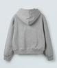 Piari Heavy Cotton Two-Way Button Zip-Up Hoodie (Gray)