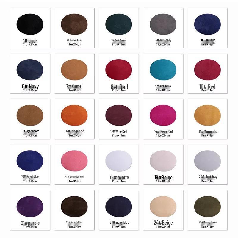 Suede Oval Iron-On Fabric Patch for Elbow and Knee Decoration