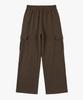 Deoseutoli [Double Brushed] Wide Cargo Pants (Brown)