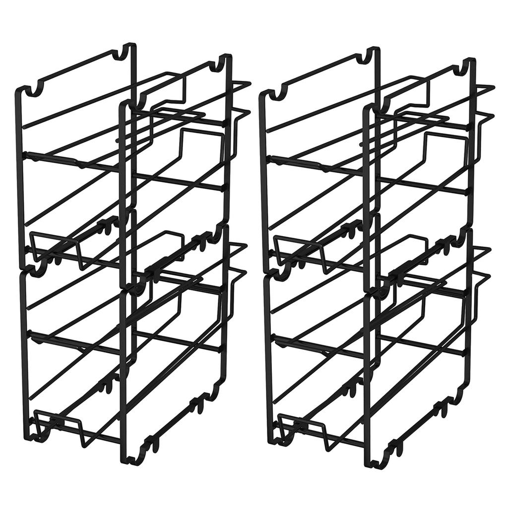 2 Pcs Cola Can Storage Rack 4 Layer Stackable Refrigerator Beer Beverage Can Organizer Non-slip Kitchen Dispenser Holder