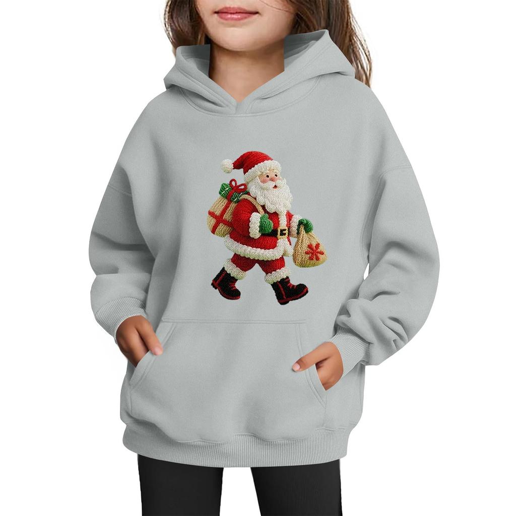 Sweatshirts For Teen Girls Hoodies Long Sleeve Drawstring Pullover Cute Printed Oversized Hoodie Christmas