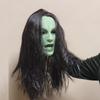 Halloween Hexenmaske: Klassisches Böses Geisterkostüm mit schwarzen Haaren