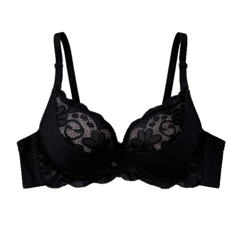 Plus Size Push Up Bra Women Sexy Lace Leopard Print Lingerie 3/4 Cup No Underwire Wear