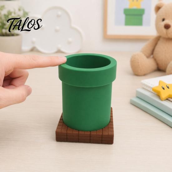 Creative Pen Holder 3D Printed Game Pipe Shape Holder, Spacious Barrel Storage Desk Accessory Stand, Multi-Functional Desktop Organizer And Stationery