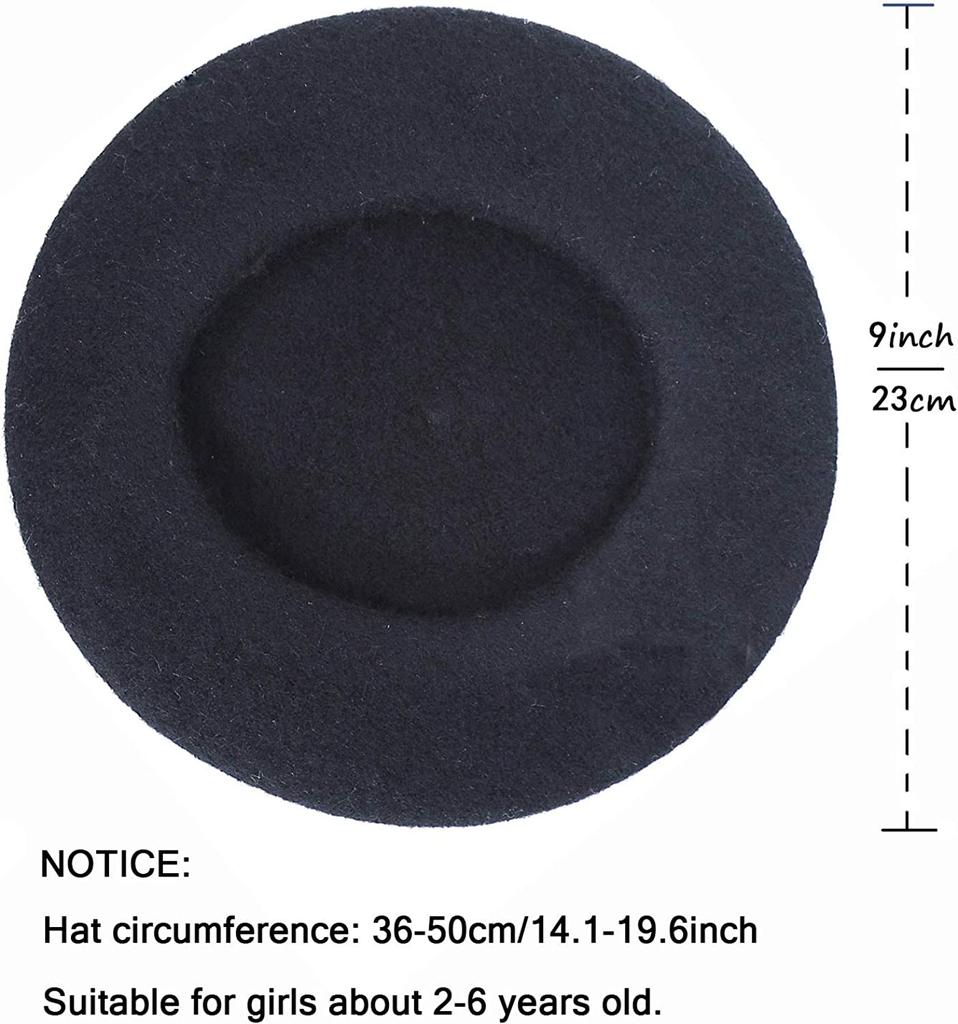 MIO Beret Hat Multi Color Children Autumn and Winter French Berets Cap Custom Embroidered Wool Beret Hat for Kids