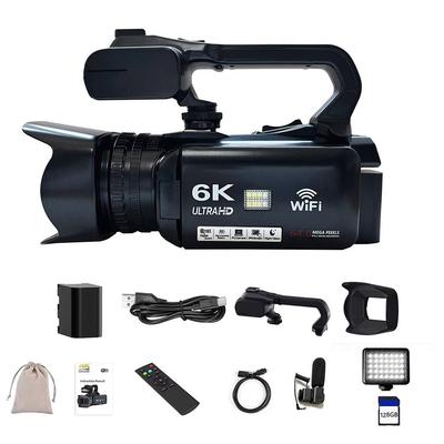 6K Camera Recorder 64MP 4inch Touch Screen Ultra HD WIFI Portable Recording Camcorder 18x Digital Zoom Night Vision for YouTube