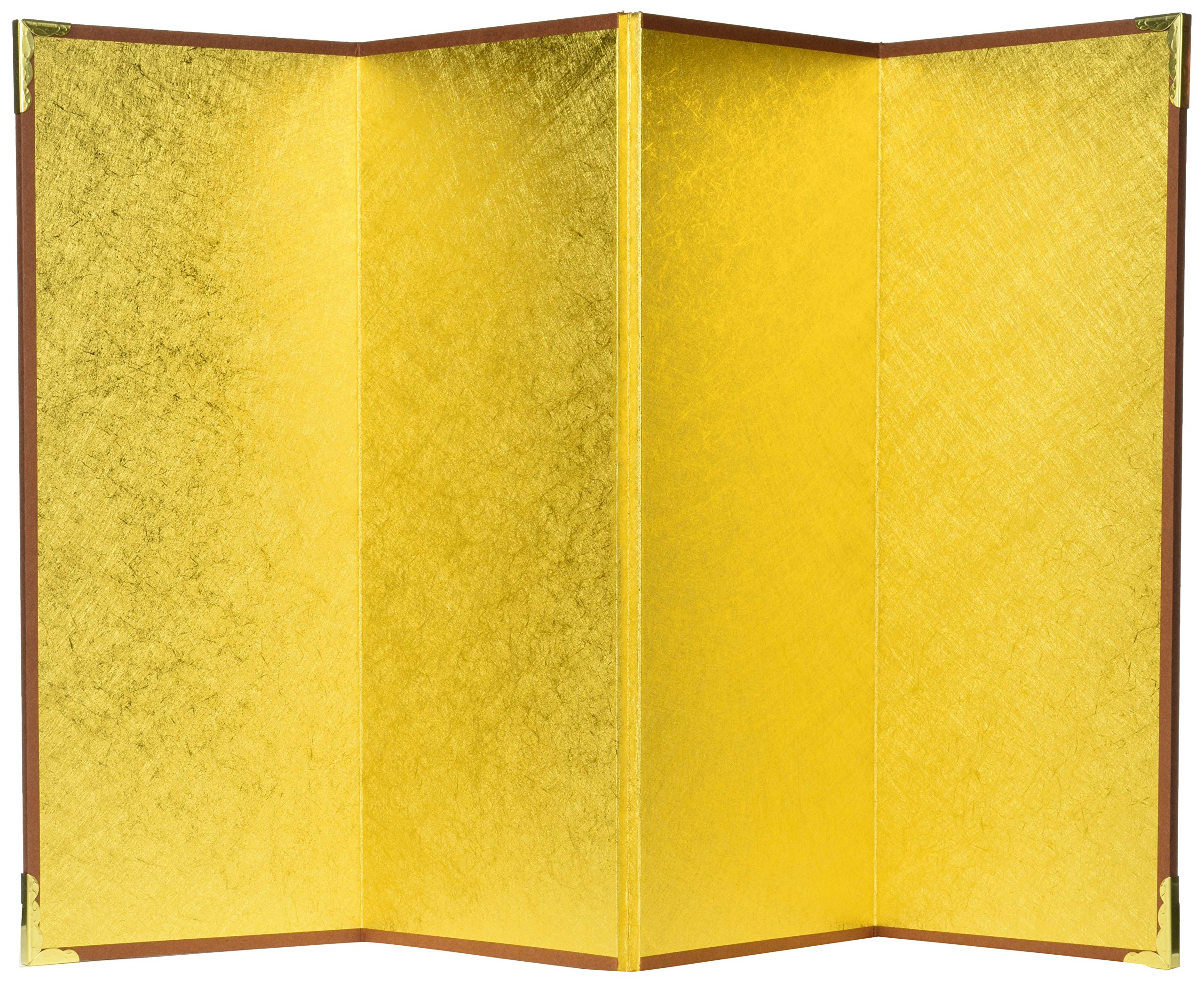 

KS Gold Folding Screen for Calligraphy and Painting, Four Panels, 26 x 10.5 cm, Extra Large, 1127