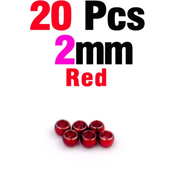MNFT 20Pcs Brass Fly Tying Bead Beads Fly Fishing Materials Size 2mm 2.4mm 2.8mm 3.2mm 3.4mm 3.8mm