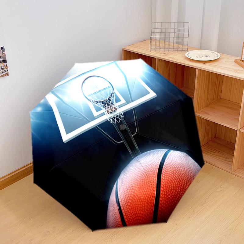 1PC basketball sport Umbrella Portable Folding Umbrella Iron Frame Hole Bone Structure Outdoor Home Umbrella A7