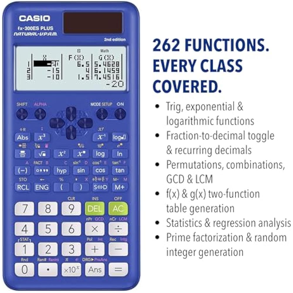 Casio Fx-300ESPLS2 Blue Scientific Calculator