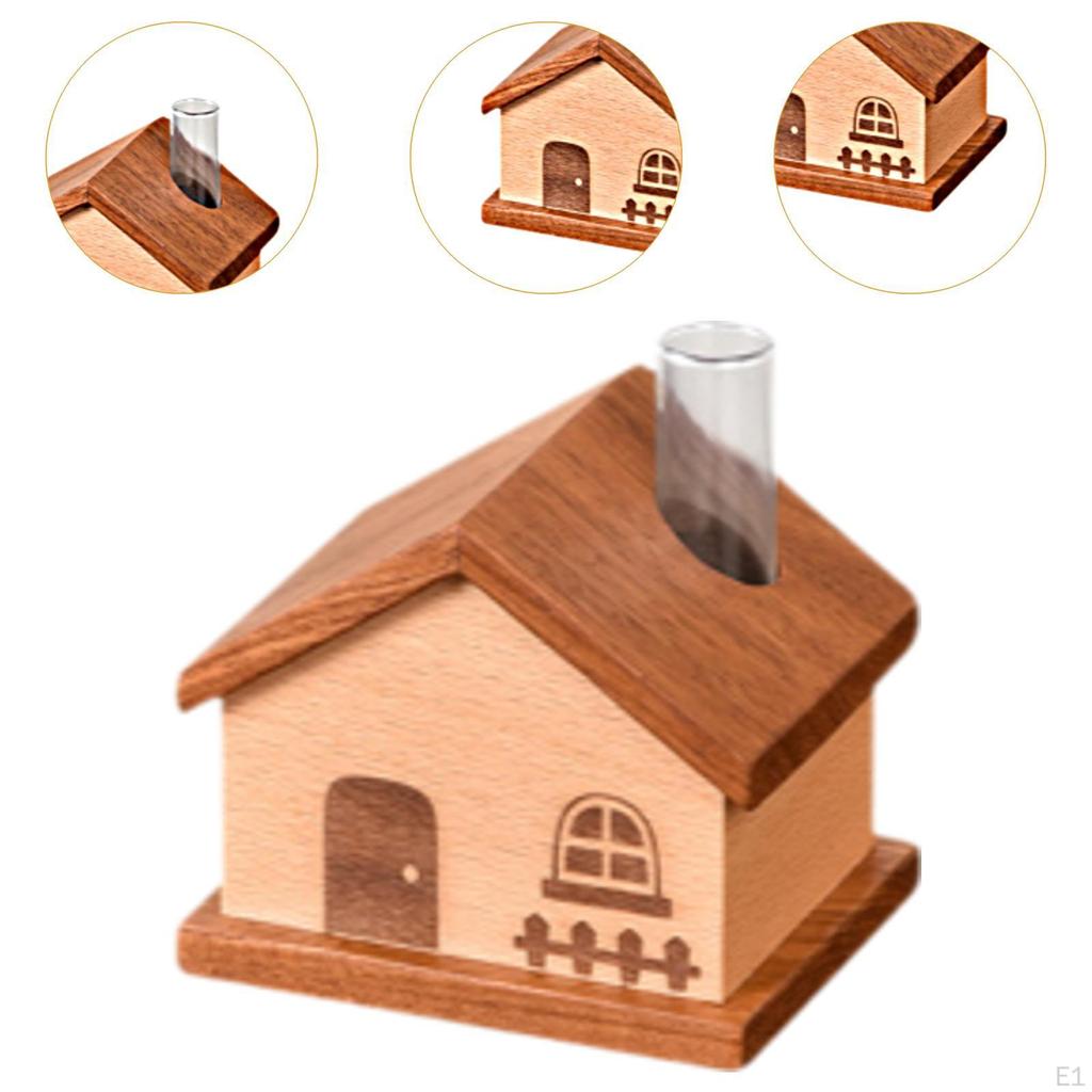 Hausförmige Hydroponische Vase für Blumen, Schreibtischdekoration