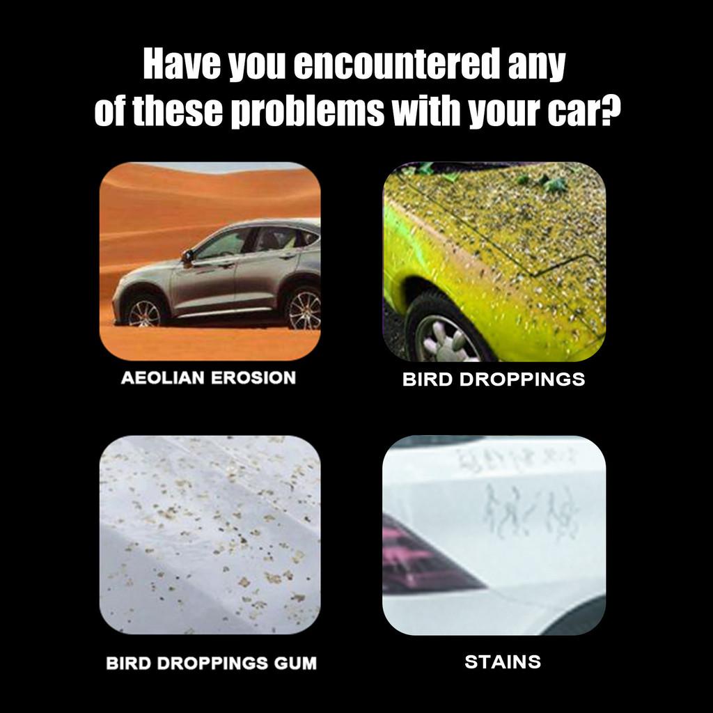 Homonth Autoreiniger für Außen Premium Qualität Auffrischer Fleckenentferner Pflegelösung 100ml Mit Schwamm und Tuch