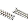 [Kai Tian] 20mm Metal Watch Band, Silver Gold Stainless Steel 3-Row Watch Band for Men and Women