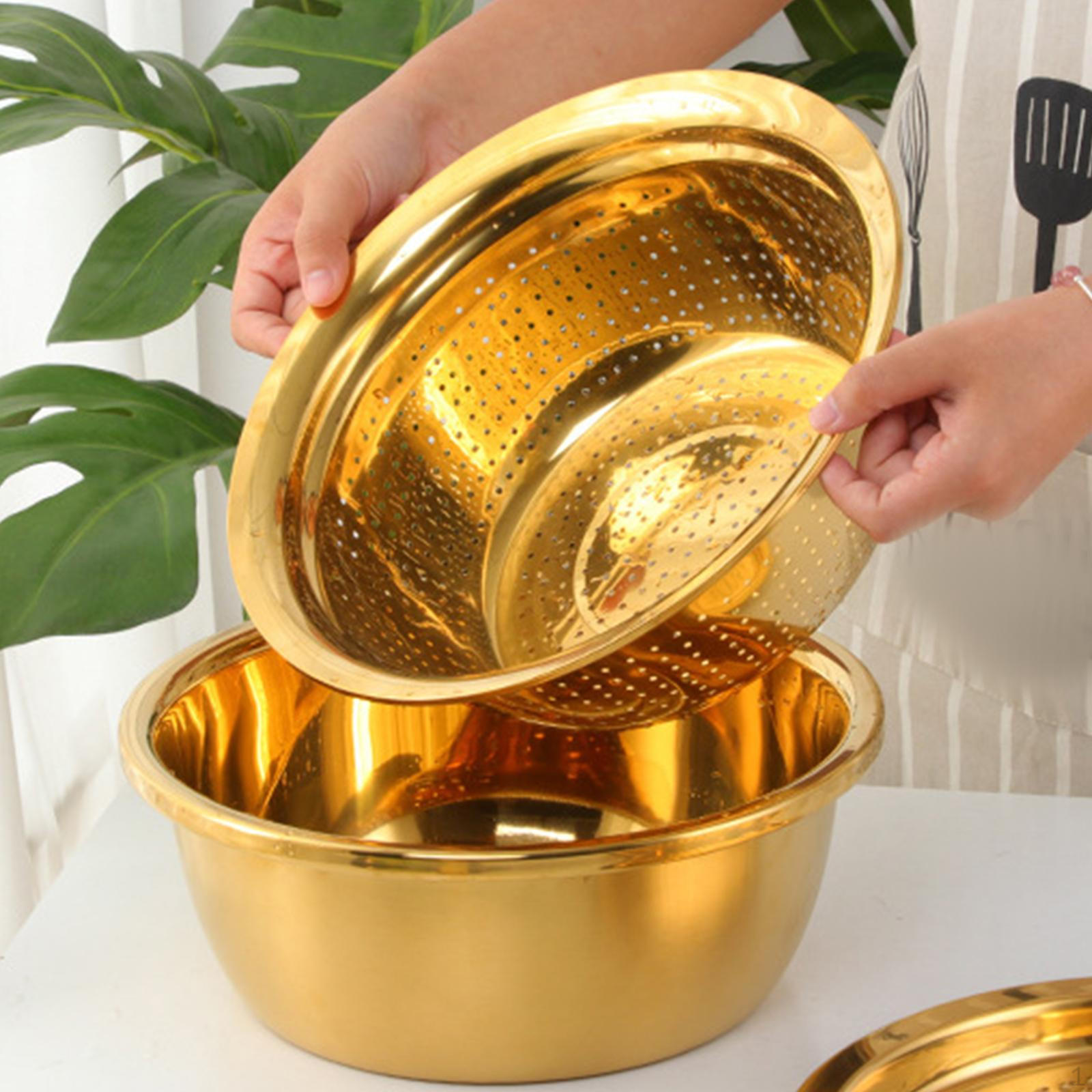 3 in 1 Drain Basket Ginger Grater Kitchen Gadgets Portable Stainless Steel Basin with