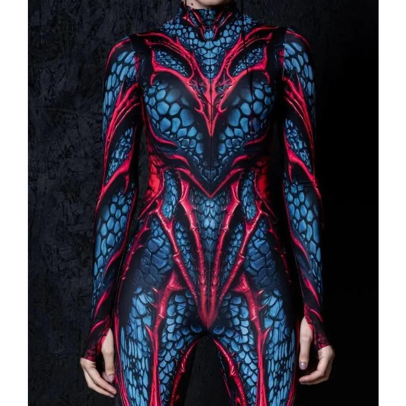 3D-Digitaldruck Bühnenkostüme für Erwachsene, Halloween-Events, Karneval, Mottoparty, Cosplay-Outfit, Pretend Game-Overall