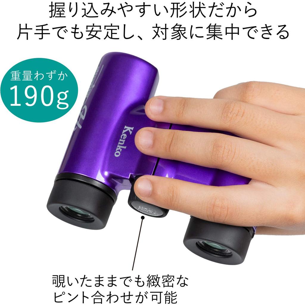 Kenko Fernglas für Konzert Ultra View H FMC Dachkantprisma Typ 8x21 Kaliber Kompakt Vollviolett 8×21DH Mehrfachbeschichtung