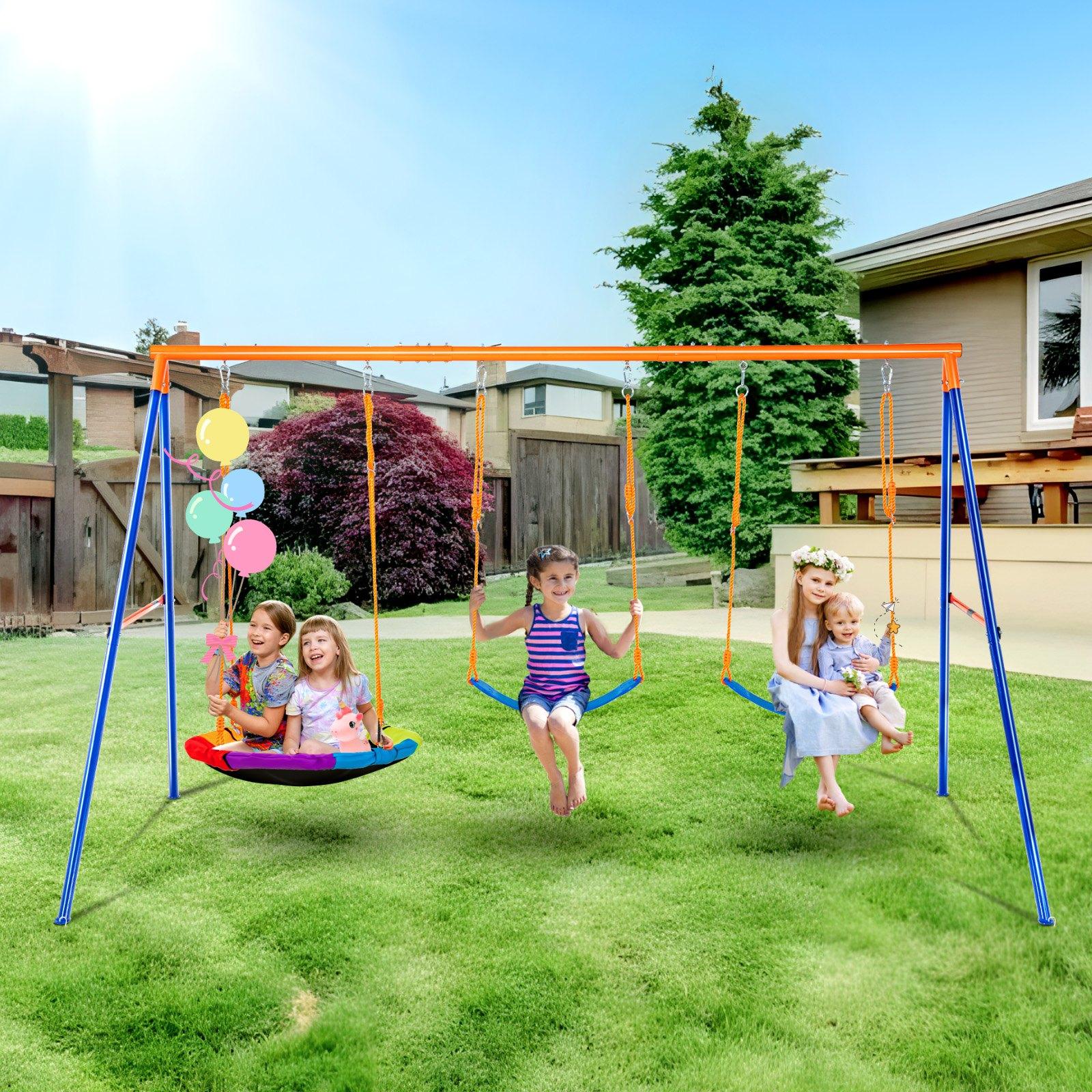 VEVOR Swing Sets for Backyard, 600lbs