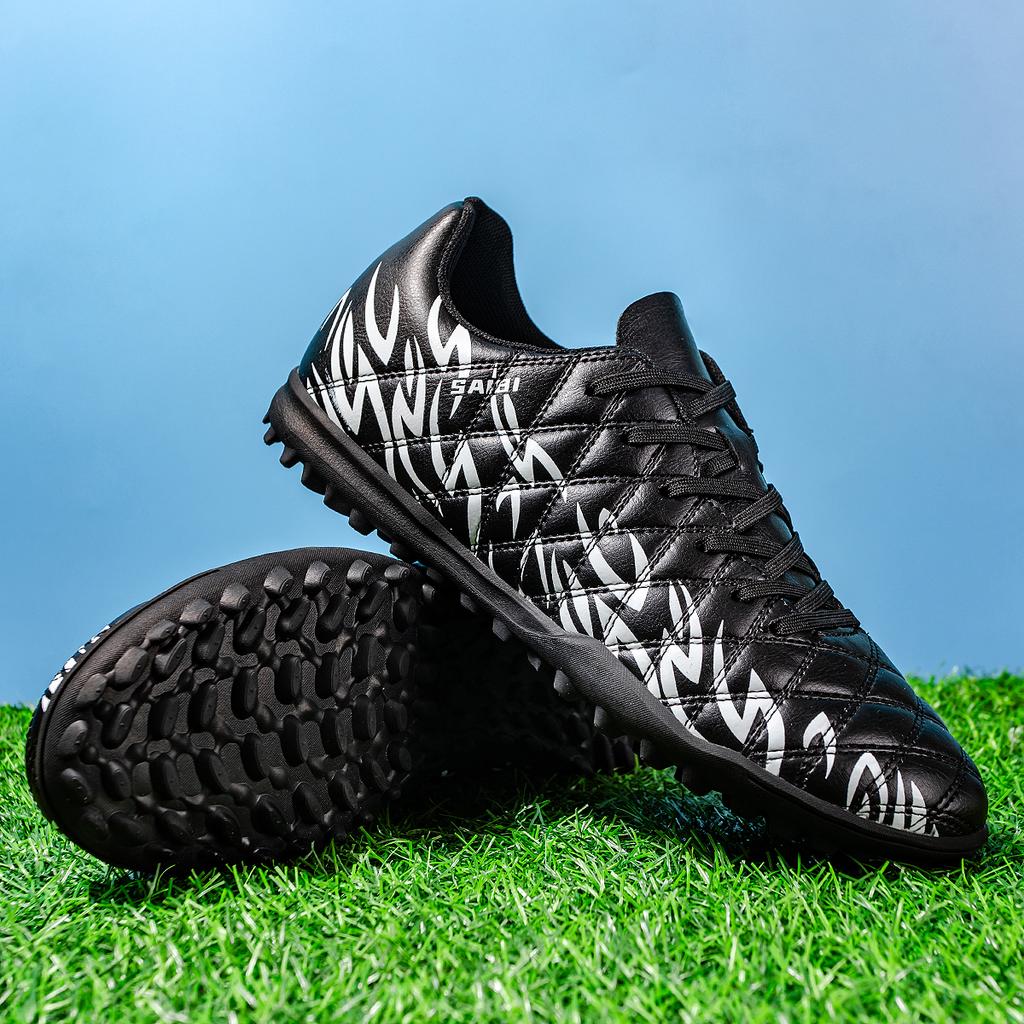Soft Surface Adult Tf Football Shoes Integrated Pu Fabric Non-Slip Rubber Outsole Wearproof Indoor And Outdoor Turf Sneakers
