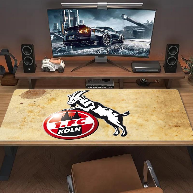 1. FC Köln Print  Cushion Non-slip Laptop Tablet Big Mousepad XXL Mat Mini PC Playmat With Lock edge