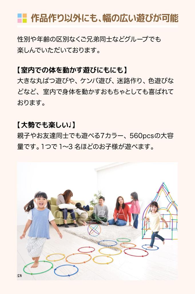 LOTUS LIFE Tube Block Colors 560 Toy Educational Toy Indoor Play Years Old and Up Elementary School Students Girls and Gift Present Lon-Bi (7 /