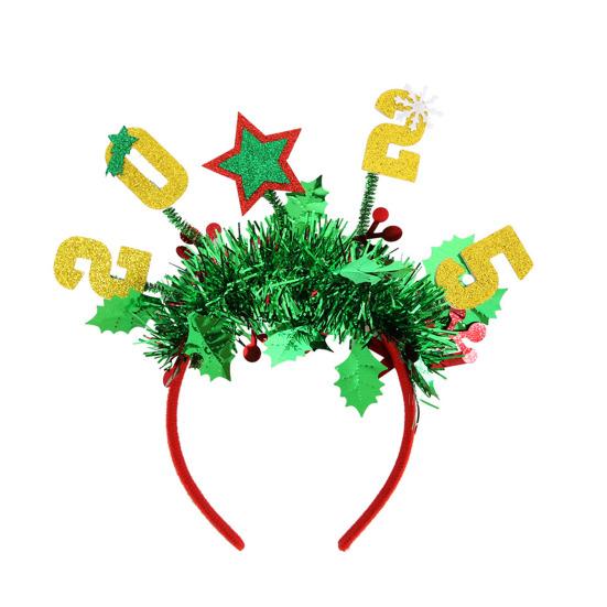 Christmas Headband Festive Make-Up Hair Hoop Cartoon Snowmen Reindeer Santa Hats Headband for