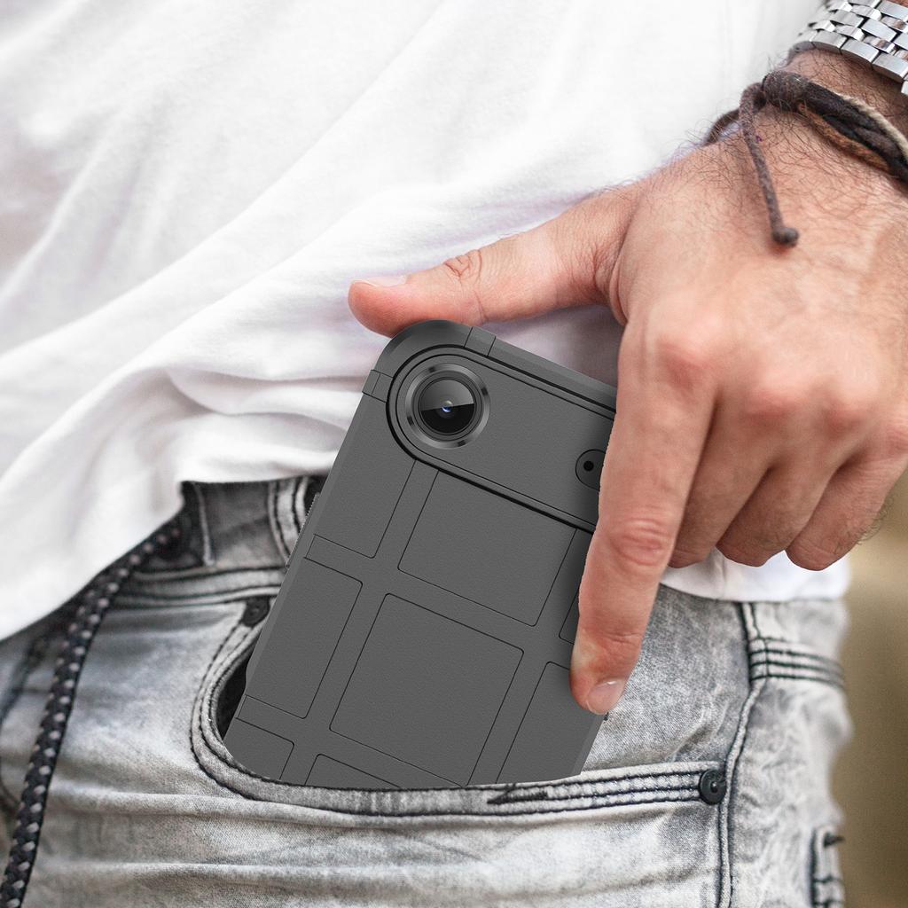 For iPhone 17 Air Case Grid Design Soft TPU Scratch-Proof Phone Cover