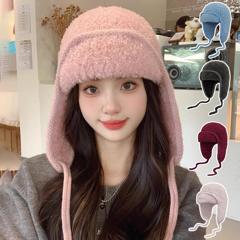 Autumn And Winter Able Ear Protection Warm Lei Feng Hat Ladies All-Match Knitted Wool Hat