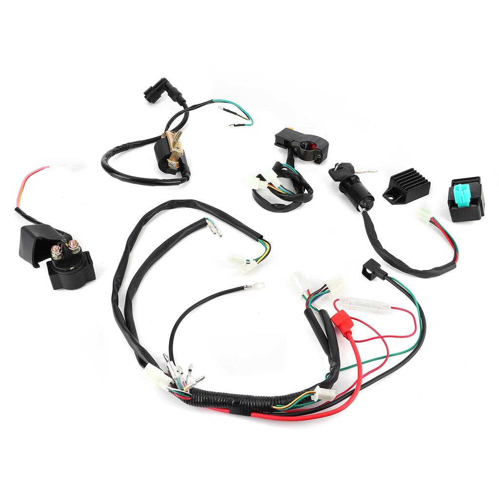 Electric Start Engine Wiring Harness Kit Fit for 50cc 110cc 125cc PIT Quad Dirt Bike ATV