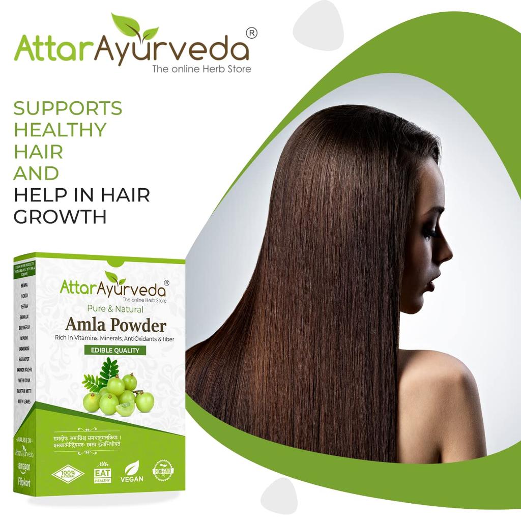 Attar Ayurveda Pure Amla Powder For Hair Care Natural Herbal Powder For Skin & Face 500 g Gentle Daily Use Ayurved Care