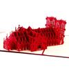 3D Stereo Creativity Chapel Tower Paper Silhouette Birthday Gift Card Postcard